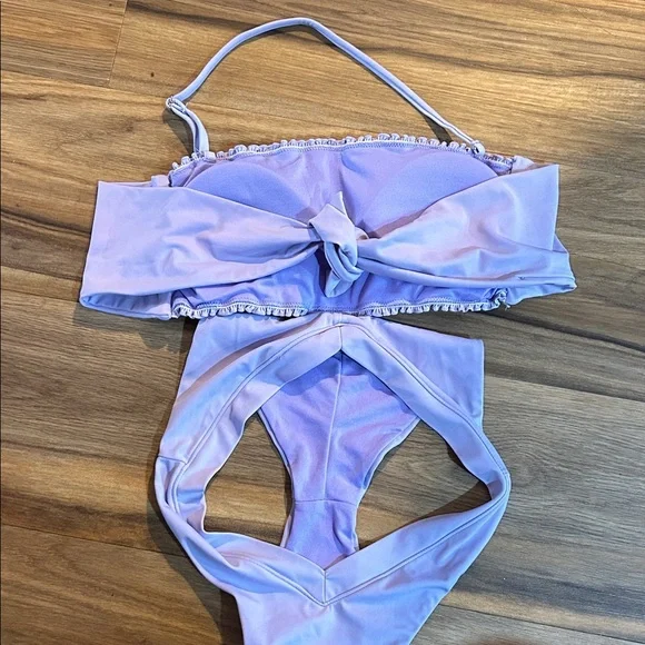 Lavender Smocked Bikini Set - Picture 8 of 8
